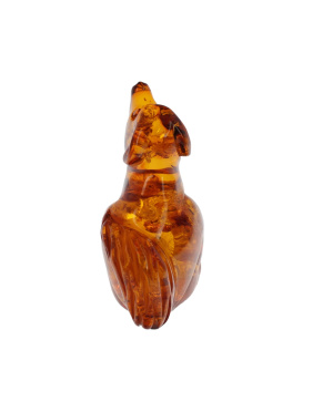 Rzeźba z bursztynu pies