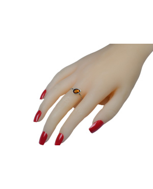 Srebrny pierścionek z...