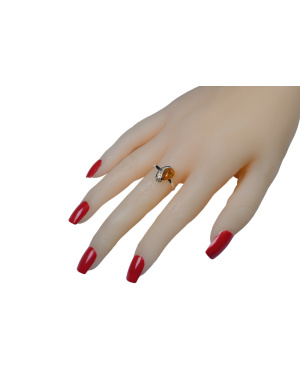 Srebrny pierścionek z...