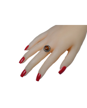 Srebrny pierścionek z...