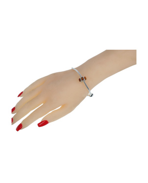 Charms srebrno bursztynowy