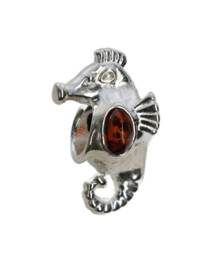 Charms srebrno bursztynowy...