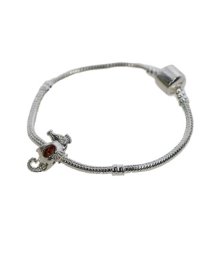 Charms srebrno bursztynowy...