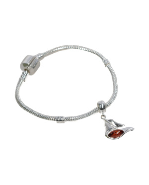 Charms srebrno bursztynowy...