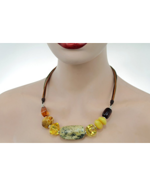 Korale naszyjnik bursztynowy