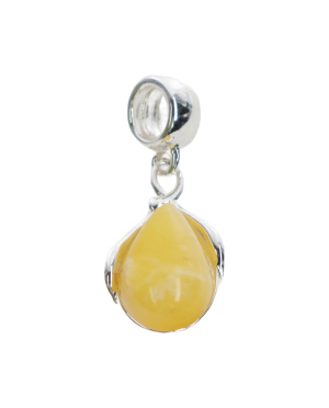 Charms srebrno bursztynowy...