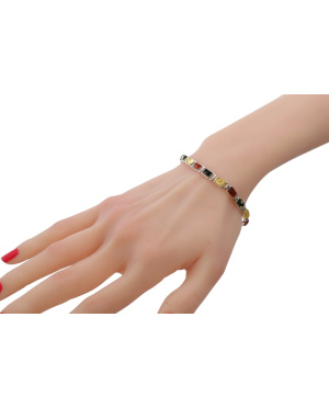 Bransoleta srebrna z...