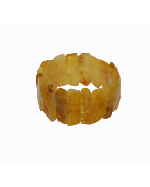 Bransoleta bursztynowa miodowa